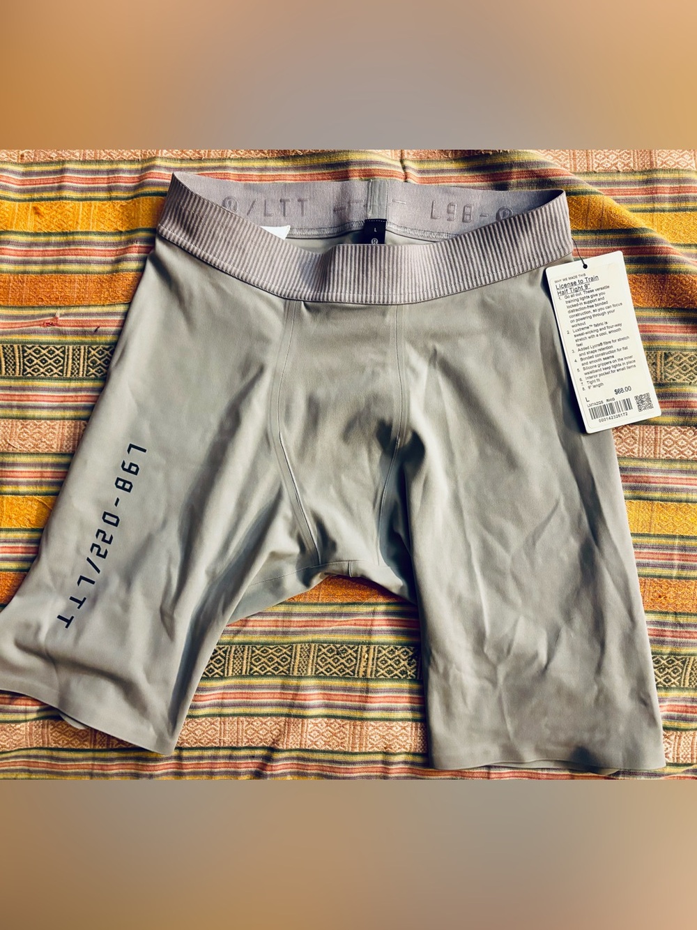 lululemon athletica Men's Light grey License to Train Half Tight 9”